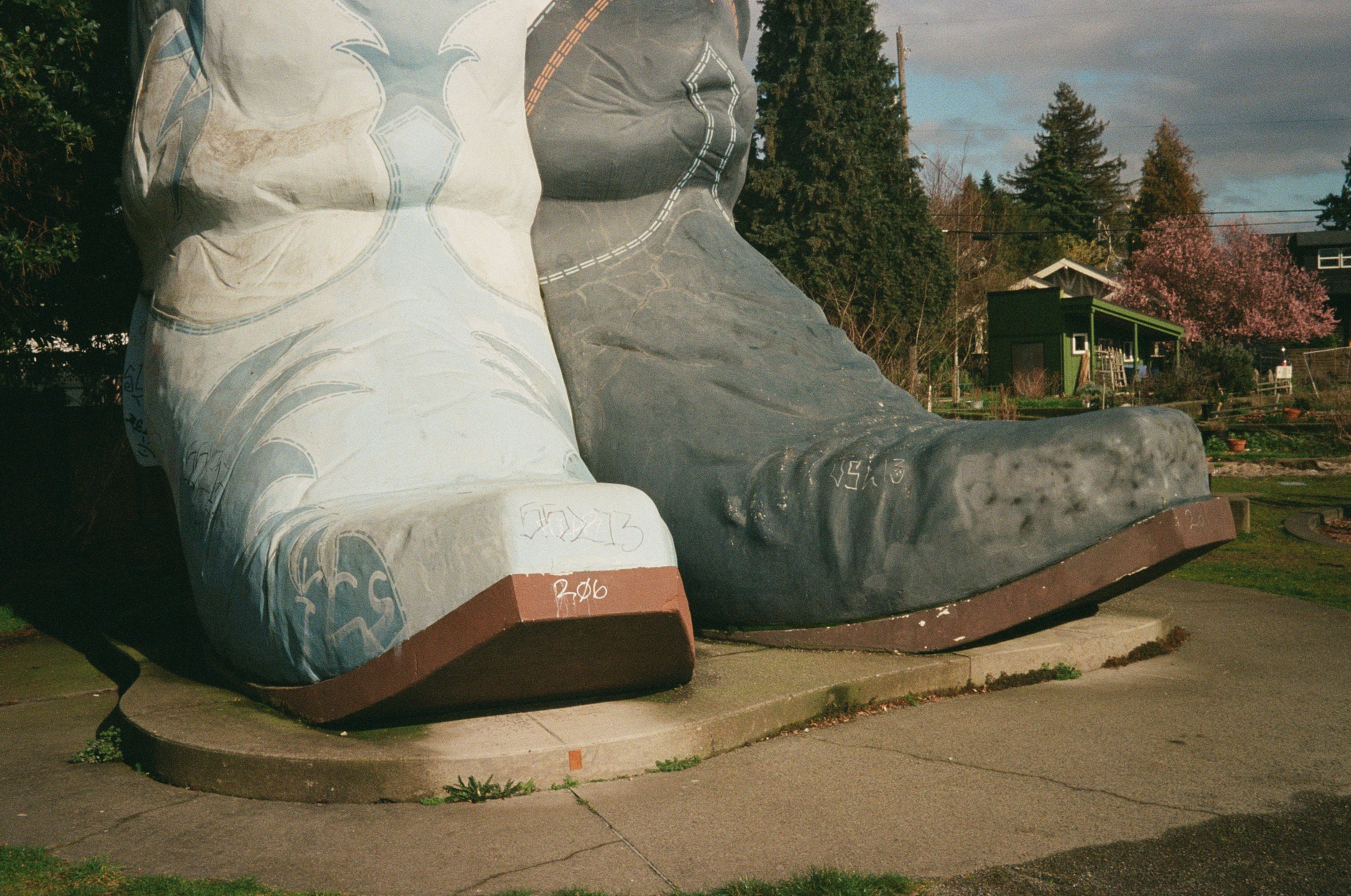 boot toe, film photograph by Robert Corrigan