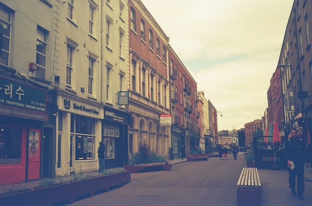 back street sneak around, film photograph by Robert Corrigan