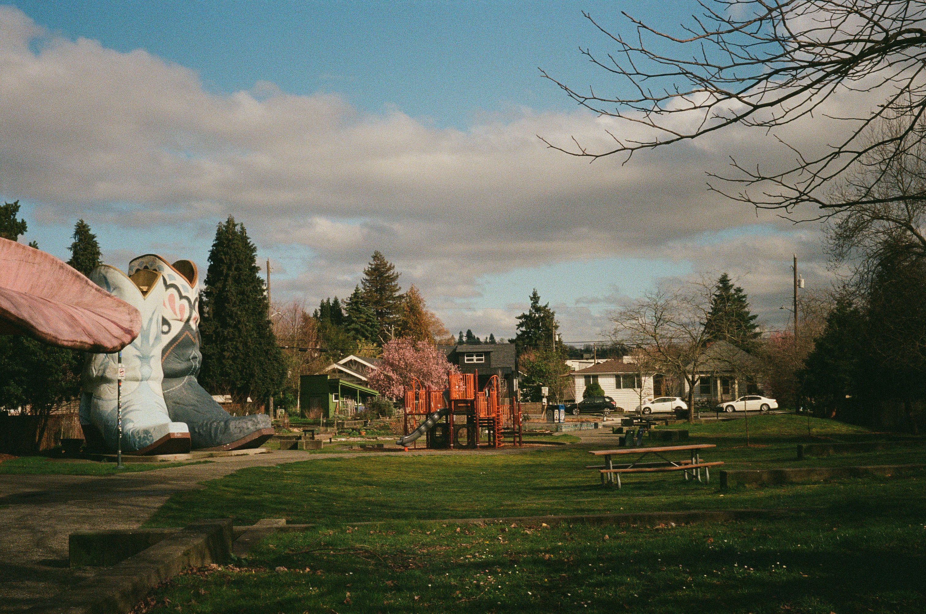 park hat, film photograph by Robert Corrigan