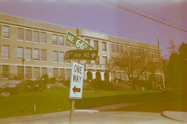 lean on the scene, film photograph by Robert Corrigan