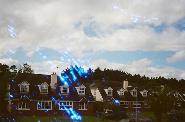 something borrowed, something blue, film photograph by Robert Corrigan